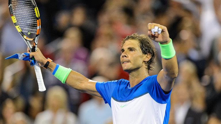 Rafael Nadal is in action at the Swiss Indoors Basel