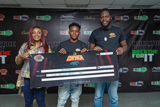 Tomtom Rewards Hayzee With N1million After Winning MTV Base Cypher