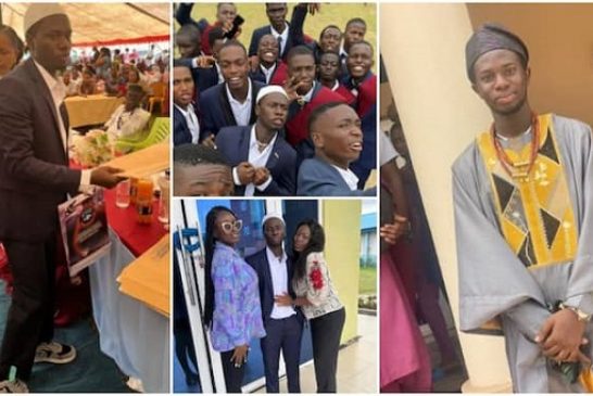 Photos as The Youngest King In Nigeria Graduates From Secondary School,