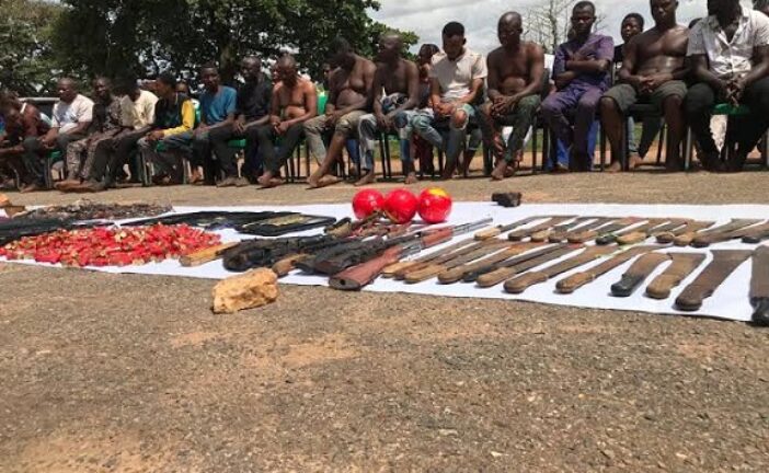 Oyo Police Storm Auxiliary’s Hideout, Arrest 78 With Arms