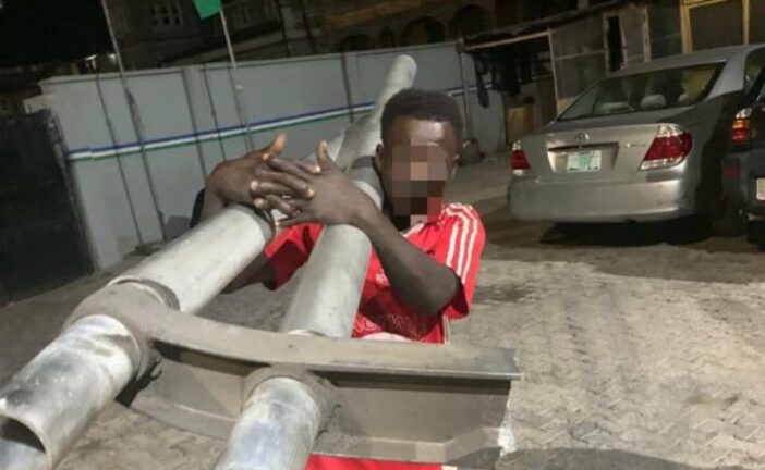 30-Year-Old Man Caught Vandalizing Bridge Railings In Lagos