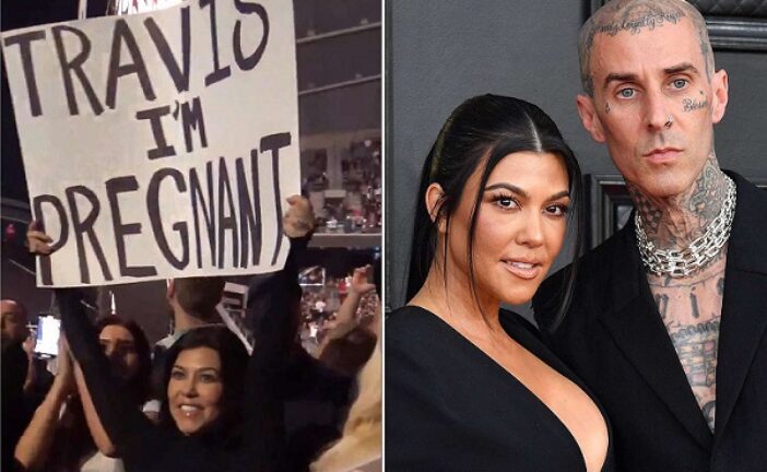 Kourtney Kardashian Surprises Husband With Pregnancy Announcement During Concert