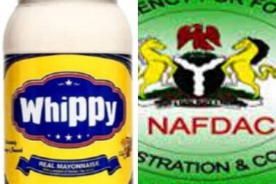 NAFDAC Notifies Nigerians Of Sale Of Unwholesome Whippy Real Mayonnaise