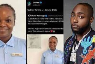 Davido Redeems Pledge, Sends $10,000 To Eko Hotels Staff Ngozi