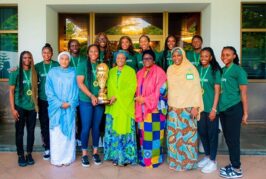 First Lady hosts Super Falcons at Aso Rock