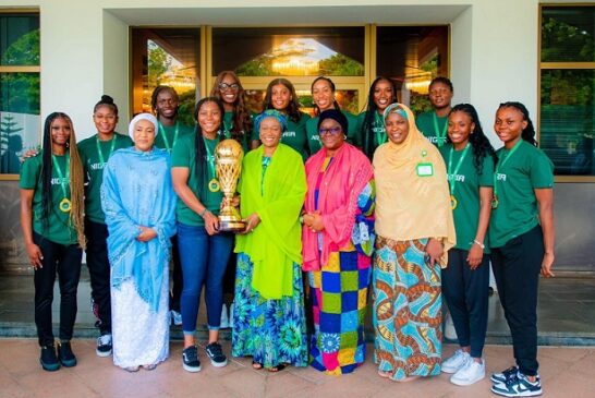 First Lady hosts Super Falcons at Aso Rock