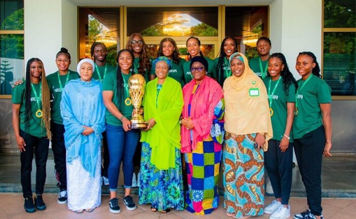 First Lady hosts Super Falcons at Aso Rock