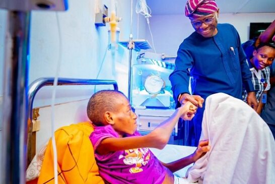 Sanwo-Olu Visits 12-Year-Old Boy With Missing Intestine, Promise Support