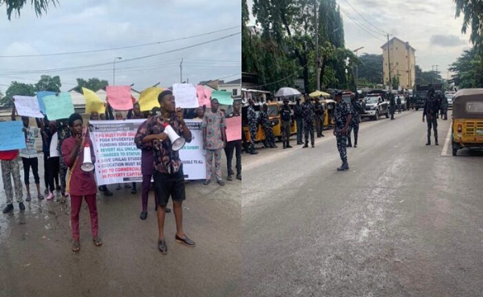 Police Teargas, Disperse Protesting UNILAG Students