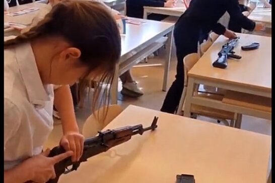 Russia Turning Schools To Parade Grounds, Teaching Students To Assemble Guns