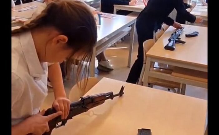 Russia Turning Schools To Parade Grounds, Teaching Students To Assemble Guns