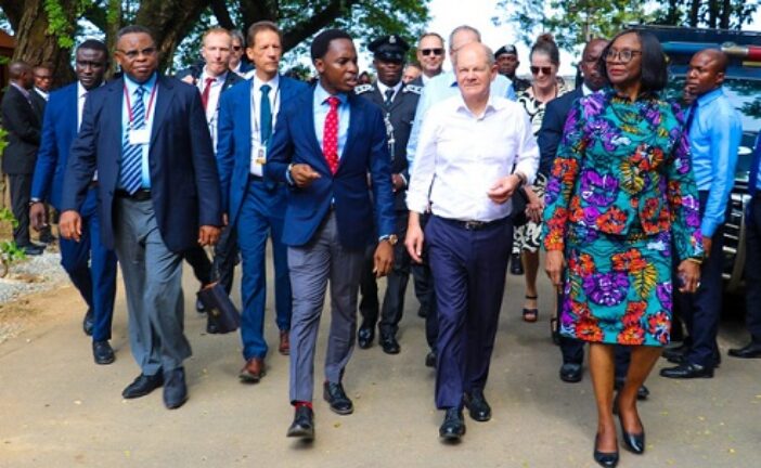 German Chancellor Arrives UNILAG Via Lagoon Front, Visits Mad House