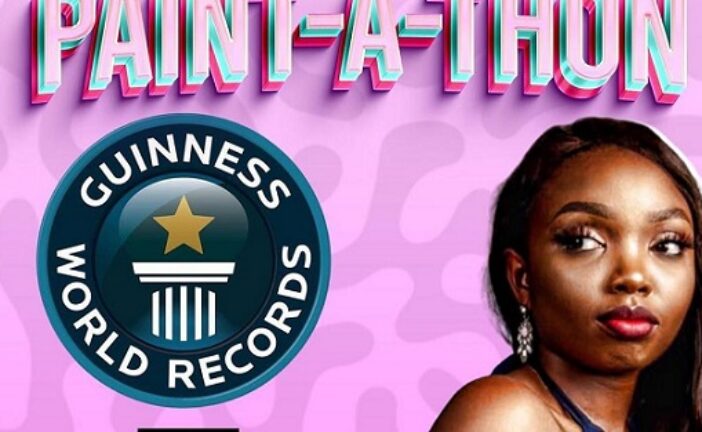 Nigerian Artist Paints For Over 40 Hours As She Attempts To Break Guinness World Record