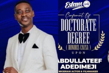 Actor Lateef Adedimeji Bags Phd From International University