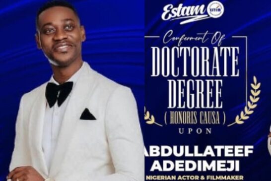Actor Lateef Adedimeji Bags Phd From International University