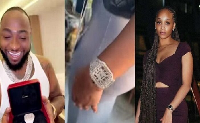 Davido Gifts Cousin Diamond Wristwatch For Being His Best Staff