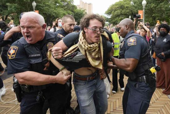 Israel-Hamas war protesters and police clash on Texas campus, Columbia University begins suspensions