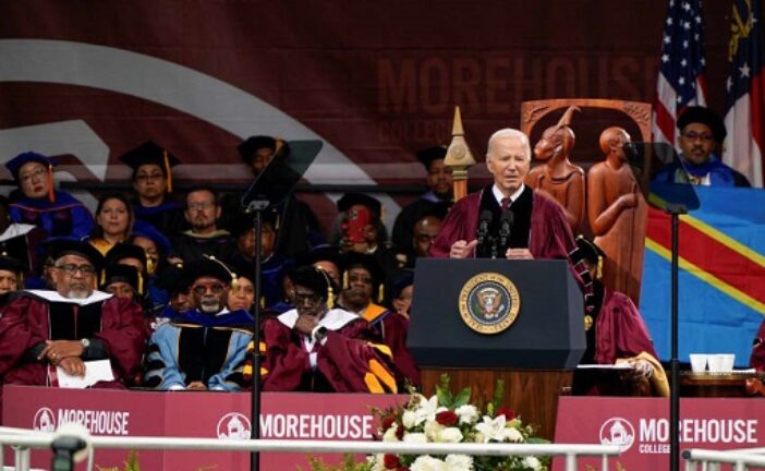 Morehouse Students Turn Their Backs, Walk Out Of Graduation As Joe Biden Gives Speech