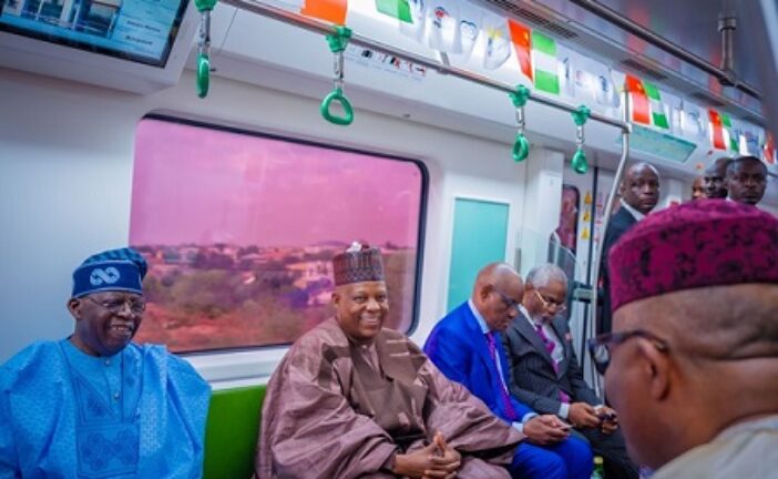 Tinubu Declares Free Train Ride For Nigerians On Abuja Metro Line Till December