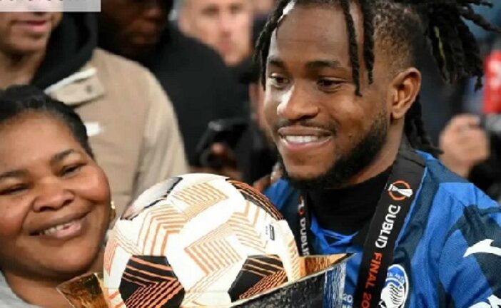 Ademola Lookman Shares Emotional Moment With Mother After Europa Glory