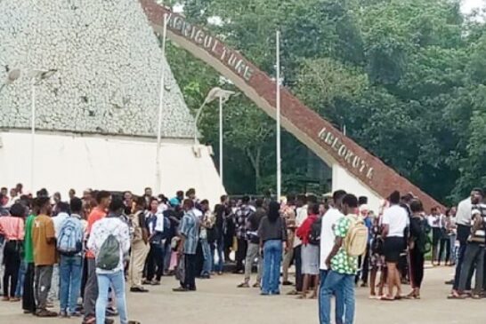 FUNAAB Students Protest Colleague’s Death, Poor Healthcare