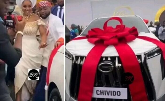 CHIVIDO2024: GAC Motors Gift Davido, Chioma New SUV On Wedding Day