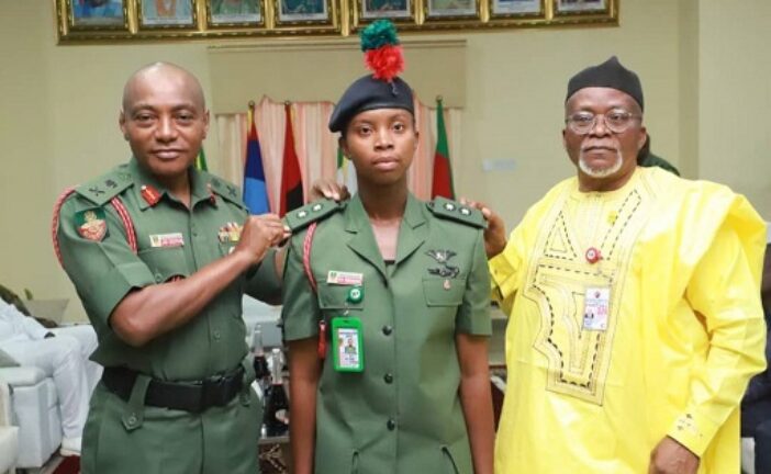 Nigerian Army Promotes First Female Officer Trained In UK Military Academy To Lieutenant