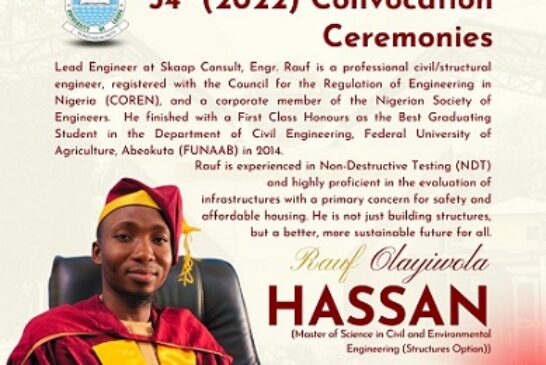 Helping Others To Succeed Is My Passion –Revealed Hassan, UNILAG Msc Graduate With Perfect Score Of 5.00 CGPA