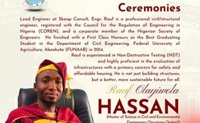 Helping Others To Succeed Is My Passion –Revealed Hassan, UNILAG Msc Graduate With Perfect Score Of 5.00 CGPA