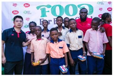 Students Get Food Items, Educational Materials