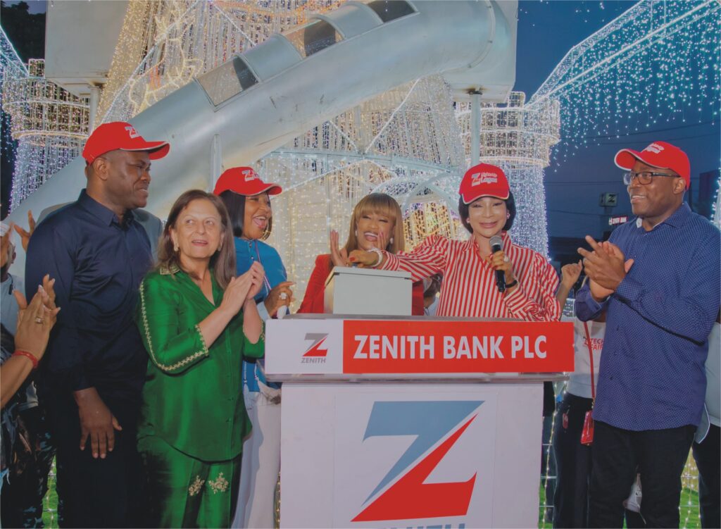 Zenith Bank Lights Up Ajose Adeogun Street, Ushering in the Yuletide Season