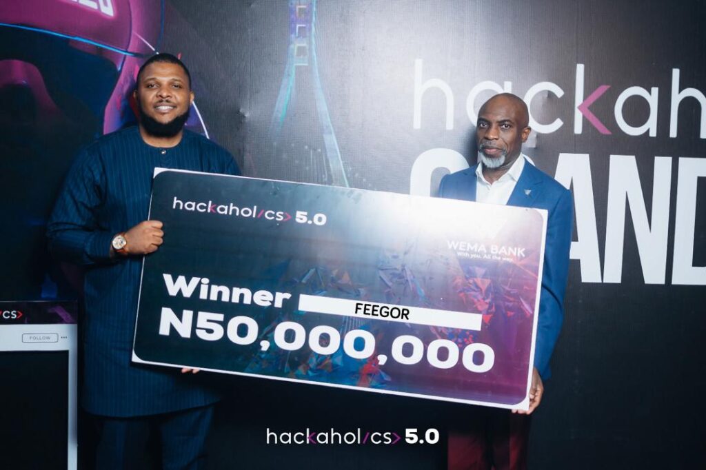 PHOTOS: Seven Startups Receive N145 million at Wema Bank’s Hackaholics 5.0 Grand Finale