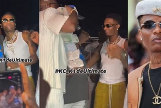 Wizkid Joins Wasiu Ayinde On Stage, Showers Him With Bundles Of Naira Notes