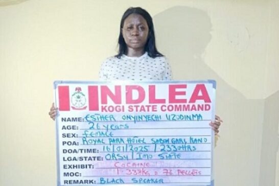 NDLEA Arrests India-Bound Nursing Student For Attempting To Ingest 76 Wraps Of Cocaine