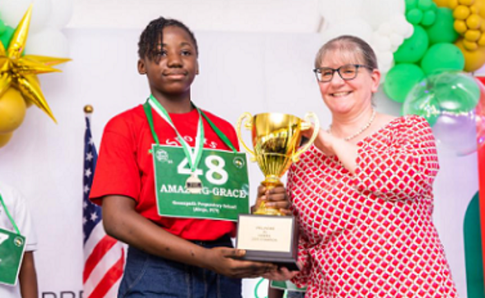 11-Yr-Old Nigerian Amazing-Grace Salami Emerges Champion At U.S. Consulate Inaugural Spellingbee