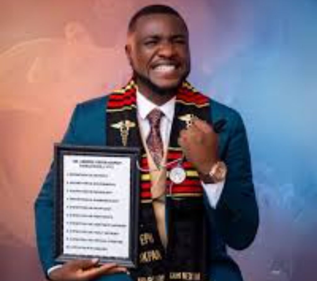 Uniuyo best graduating Medical Student, Dr Joseph Peter Akpan makes 10 Distinctions from 11 Courses