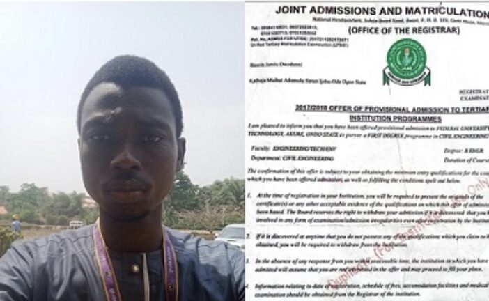 JAMB Denies Approving FUTA Graduate’s Admission