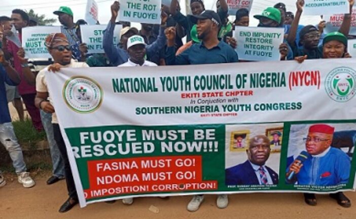 Protest Rocks FUOYE As NYCN Demands VC’s Suspension