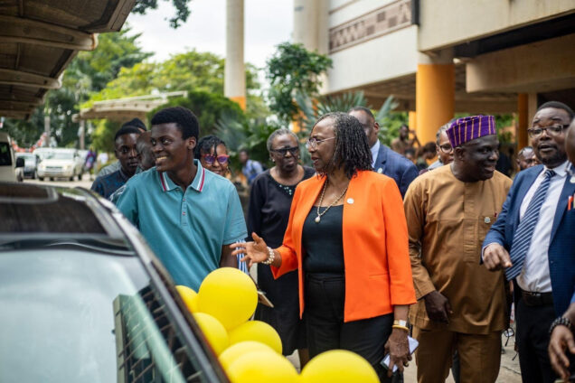 MTN Campus Invasion: UNILAG VC hands over ₦35m Car Gift to 100-level student