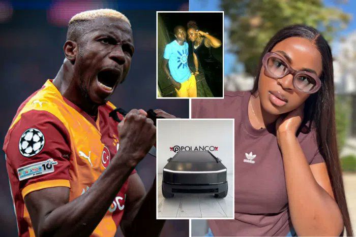 Osimhen gifts sister ₦400m custom Tesla Cybertruck