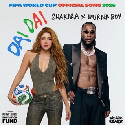 Shakira, Burna Boy Release ‘Dai Dai’ As Official World Cup 2026 Song