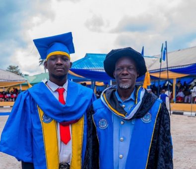 Father and Son bag PhD, MSc at DELSU Convocation