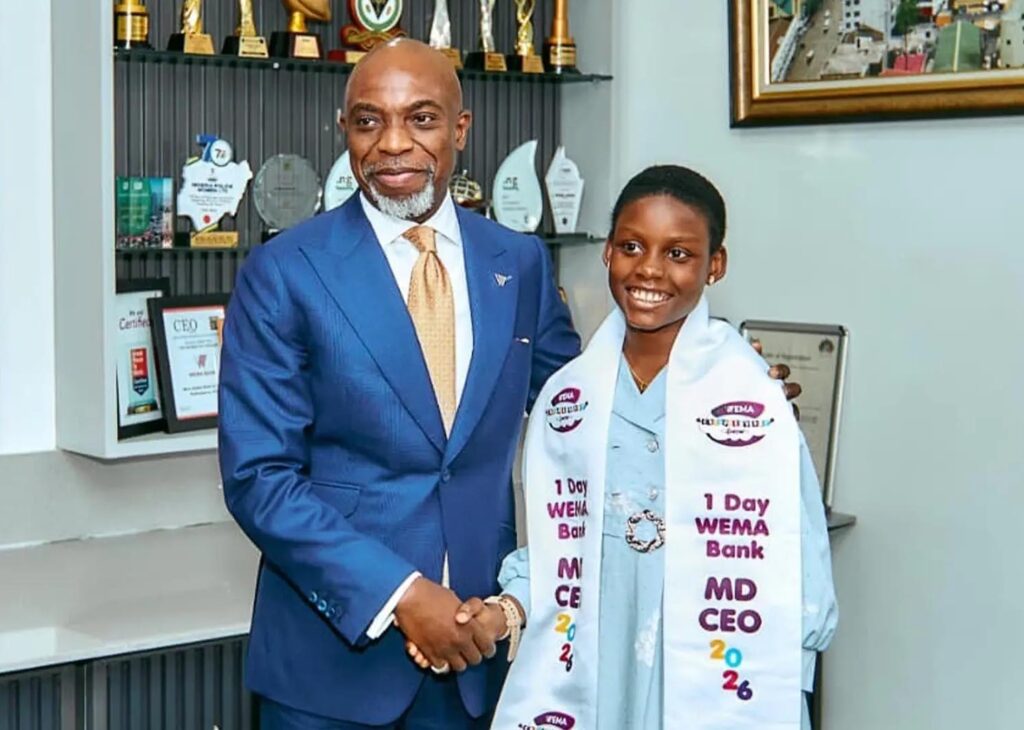 Wema Bank One-Day MD/CEO: 10-year-old Chimamanda Ozoakpata Emerged Winner