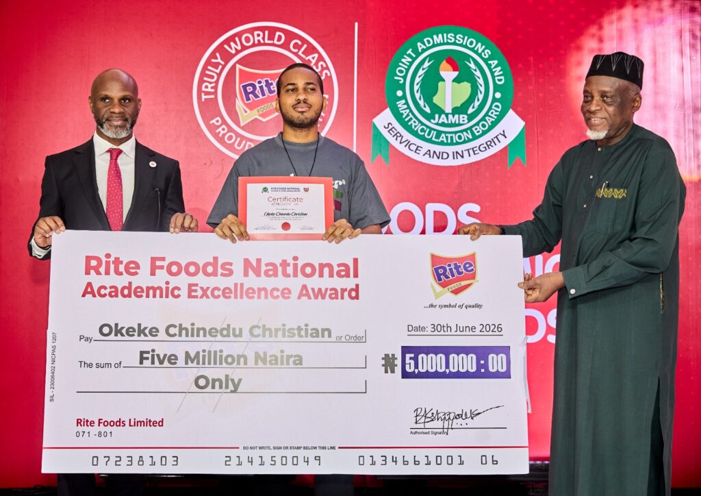 Rite Foods, JAMB Reward Seven Outstanding ‘Jambites’ with N35 Million Scholarships